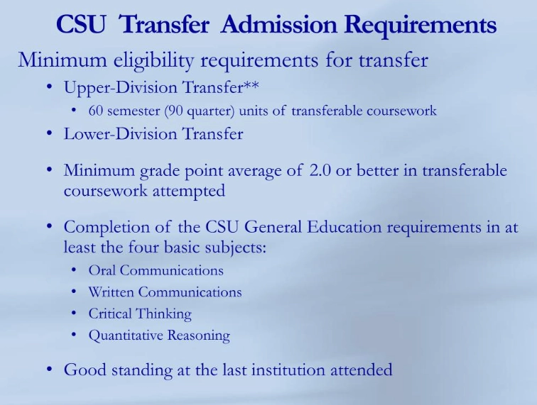 community college to UC community college to UC